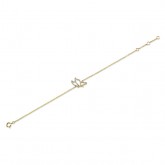 YELLOW GOLD STYLISH BUTTERFLY DIAMOND BRACELET