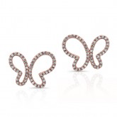 ROSE GOLD TRENDY BUTTERFLY DIAMOND EARRINGS