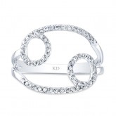 WHITE GOLD INFINITY CIRCLE FASHION DIAMOND RING