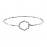 WHITE GOLD CONTEMPORARY DIAMOND BANGLE