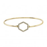 YELLOW GOLD CONTEMPORARY DIAMOND BANGLE