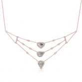 ROSE GOLD CONTEMPORARY ROUGH DIAMOND NECKLACE