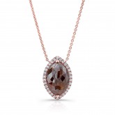 ROSE GOLD CONTEMPORARY ROUGH DIAMOND PENDANT