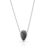 WHITE GOLD CONTEMPORARY ROUGH DIAMOND PENDANT