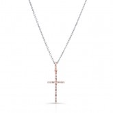 ROSE GOLD CLASSIC DIAMOND CROSS PENDANT