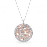 ROSE & WHITE GOLD CONTEMPORARY BLEND DIAMOND PENDANT