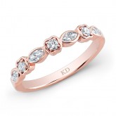 ROSE GOLD FASHION BLEND WHITE DIAMOND BAND