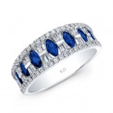 NATURAL COLOR WHITE GOLD STYLISH RUBY DIAMOND BAND