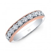 WHITE & ROSE GOLD INSPIRED FASHION DIAMOND BAND