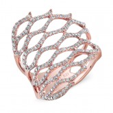 ROSE GOLD FASHION HONEYCOMB DIAMOND RING