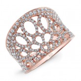 ROSE GOLD INSPIRED TRENDY DIAMOND RING