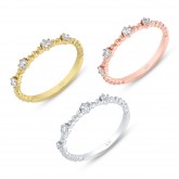 WHITE GOLD ELEGANT STACKABLE DIAMOND RING