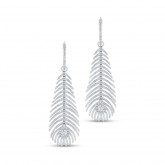 WHITE GOLD FASHION DIAMOND DANGLE EARRINGS