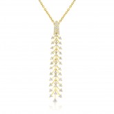 YELLOW GOLD DAZZLING FASHION DIAMOND PENDANT