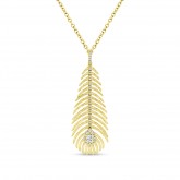 YELLOW GOLD INSPIRED FASHION DIAMOND PENDANT