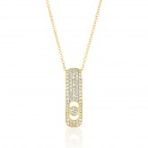YELLOW GOLD INSPIRED FASHION DIAMOND PENDANT
